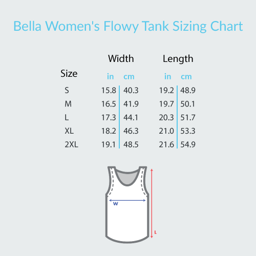 Floating Piano Keyboard (Pocket Size) - Bella + Canvas Women's Flowy Racerback Tank