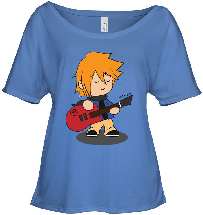 Boy with Guitar - Bella + Canvas Women's Slouchy Tee