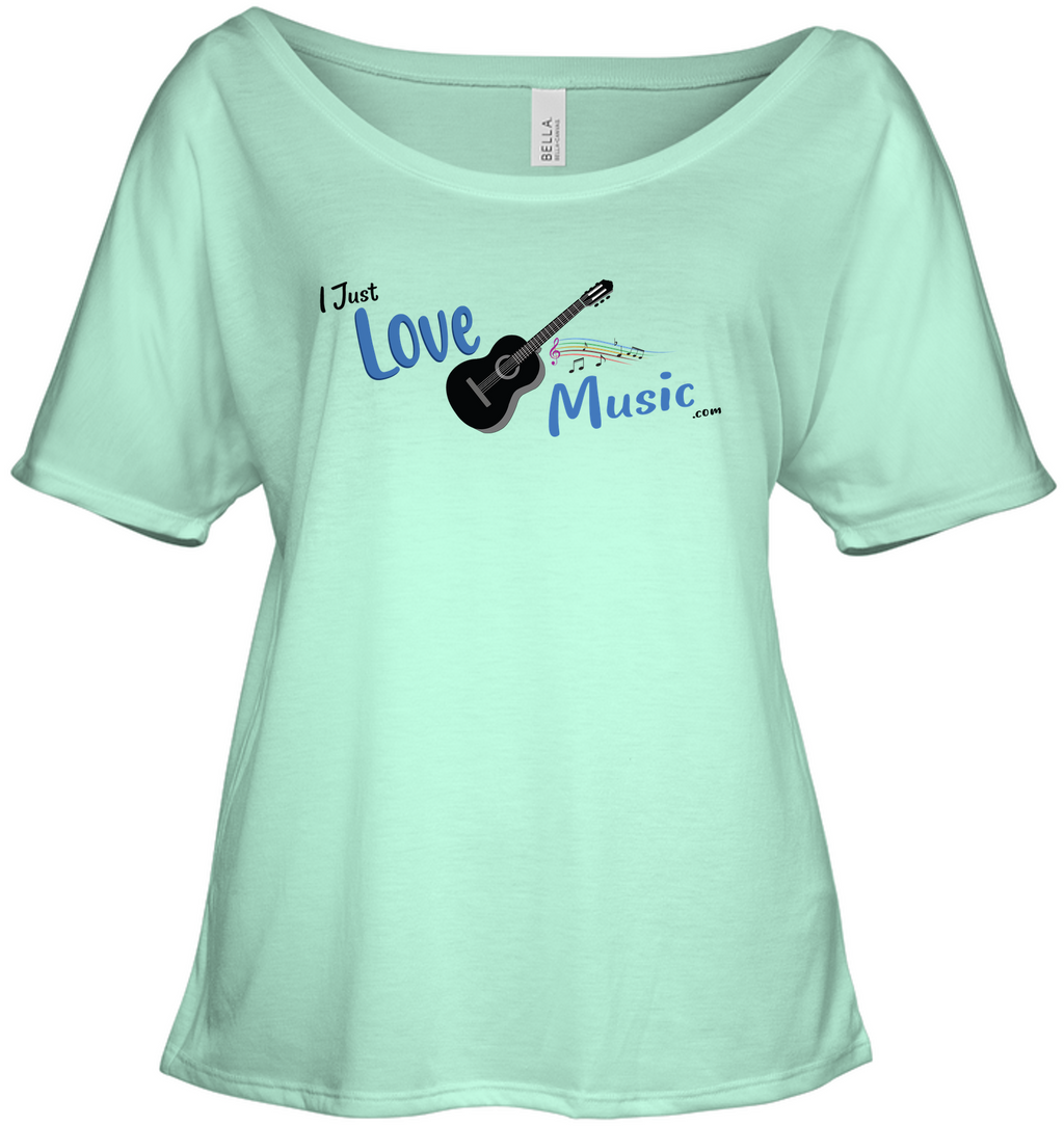 I Just LOVE Music  - Bella + Canvas Women's Slouchy Tee