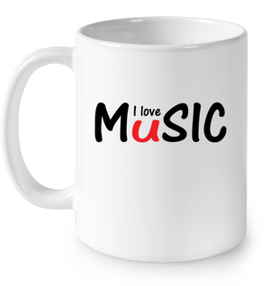 I love Music plain and simple - Ceramic Mug