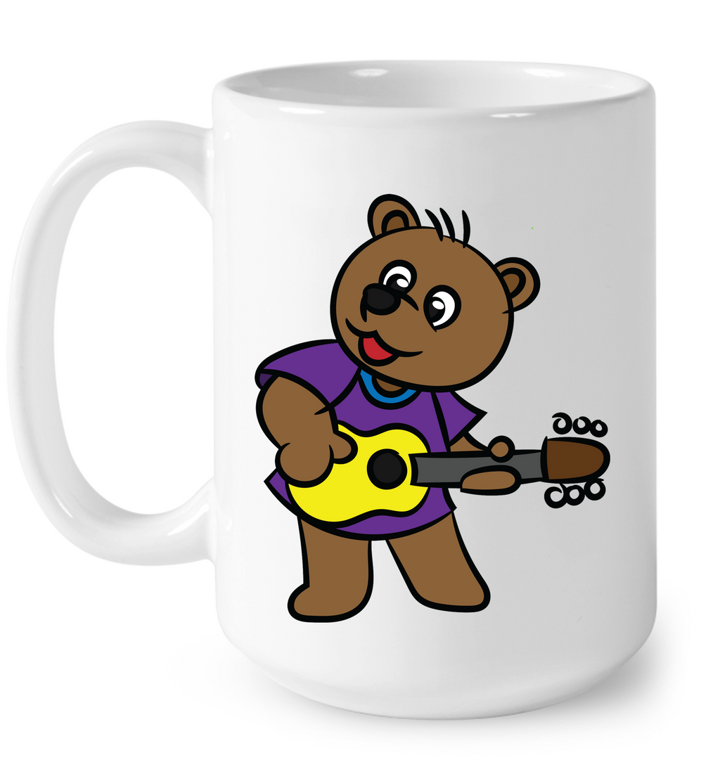 Bear Playing Guitar - Ceramic Mug