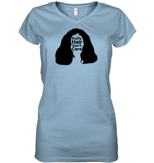 Puffy Hair Don't Care, Sophie - Hanes Women's Nano-T® V-Neck T-Shirt