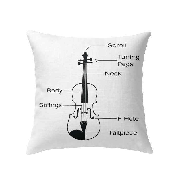The Cello Blk Wht - Indoor Pillow