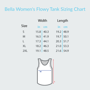 Music Hearts and Notes (Pocket Size) - Bella + Canvas Women's Flowy Racerback Tank