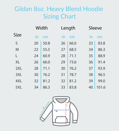Floating Notes Heart Black (Pocket Size) - Gildan Adult Heavy Blend™ Hoodie