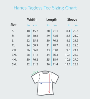 Treble Bass Blue Heart (Pocket Size) - Hanes Adult Tagless® T-Shirt