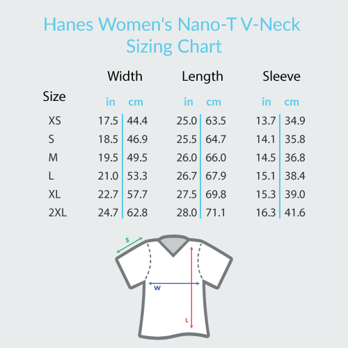 Music Hearts and Notes - Hanes Women's Nano-T® V-Neck T-Shirt