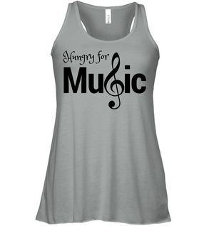 Hungry for Music - Bella + Canvas Women's Flowy Racerback Tank