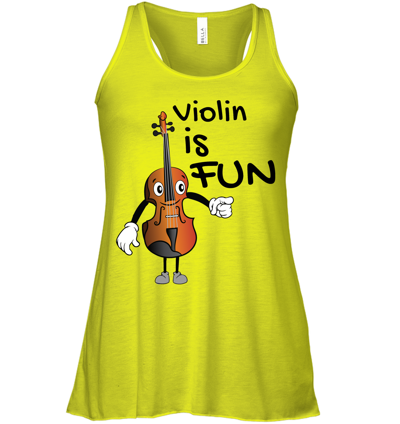 Violin is Fun - Bella + Canvas Women's Flowy Racerback Tank