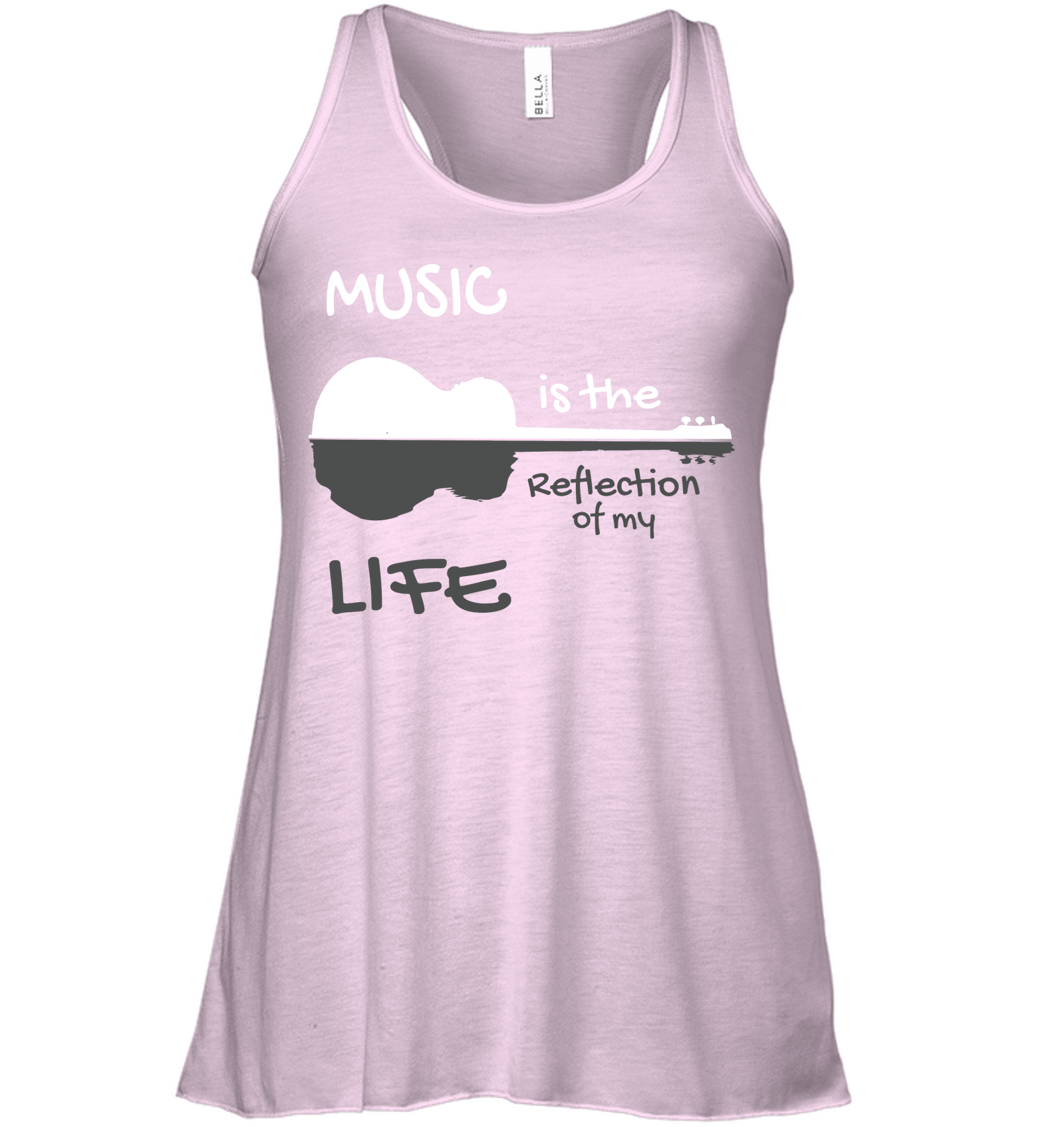 Music is the Reflection of my Life - Bella + Canvas Women's Flowy Racerback Tank