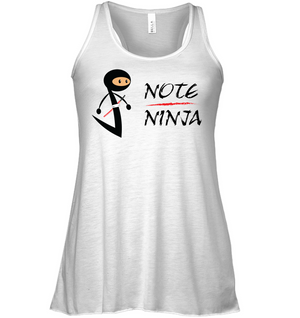 Musical Note Ninja - Bella + Canvas Women's Flowy Racerback Tank