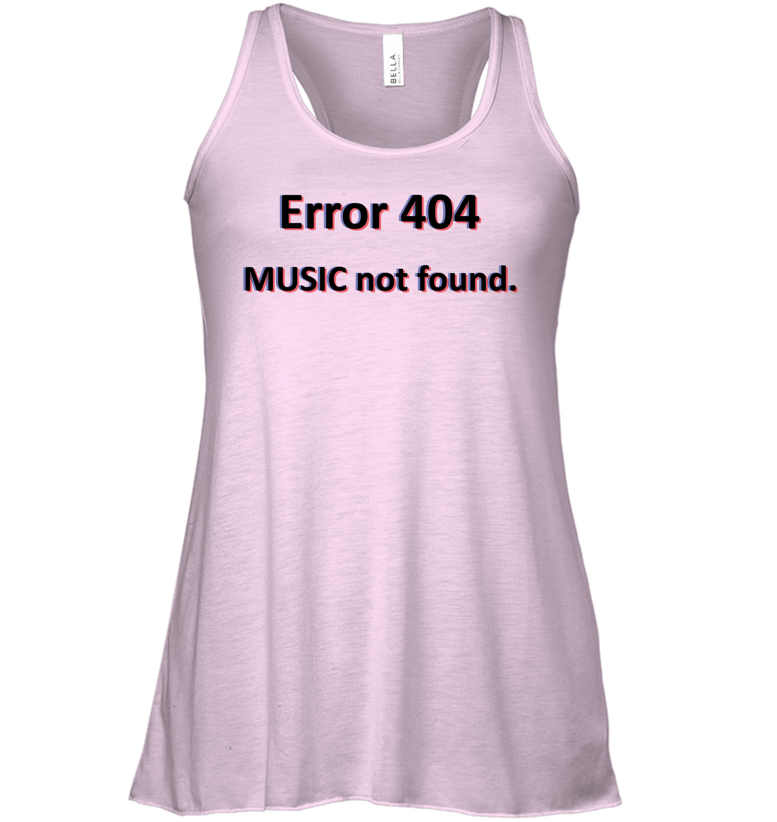 Error 404 Music not Found - Bella + Canvas Women's Flowy Racerback Tank