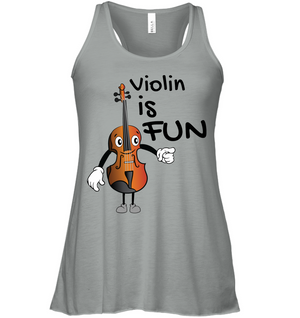 Violin is Fun - Bella + Canvas Women's Flowy Racerback Tank