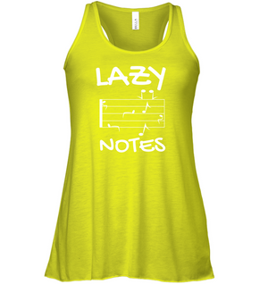 Lazy Notes - Bella + Canvas Women's Flowy Racerback Tank