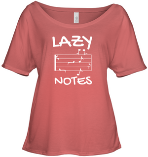 Lazy Notes - Bella + Canvas Women's Slouchy Tee