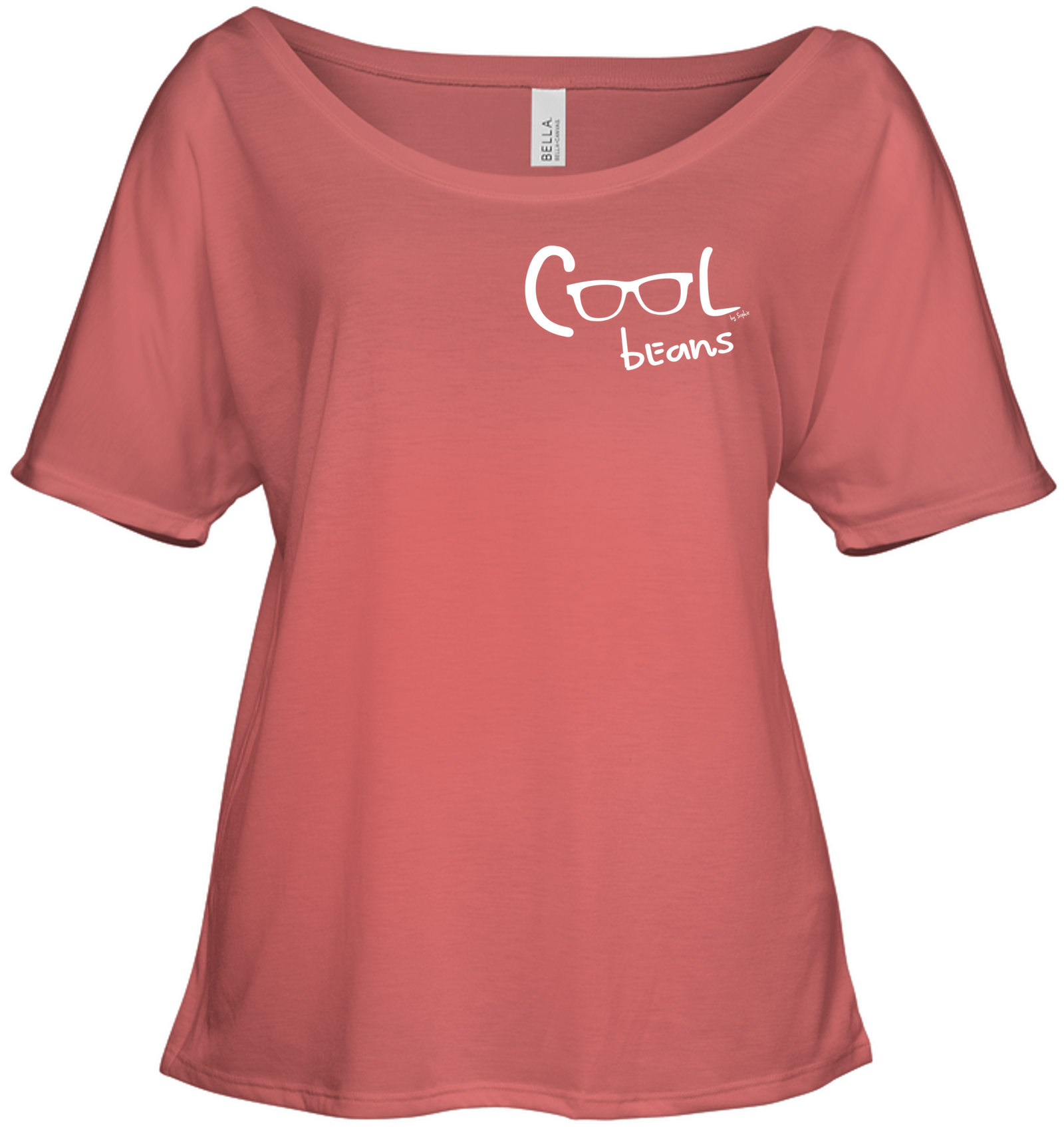 Cool Beans - White (Pocket Size) - Bella + Canvas Women's Slouchy Tee