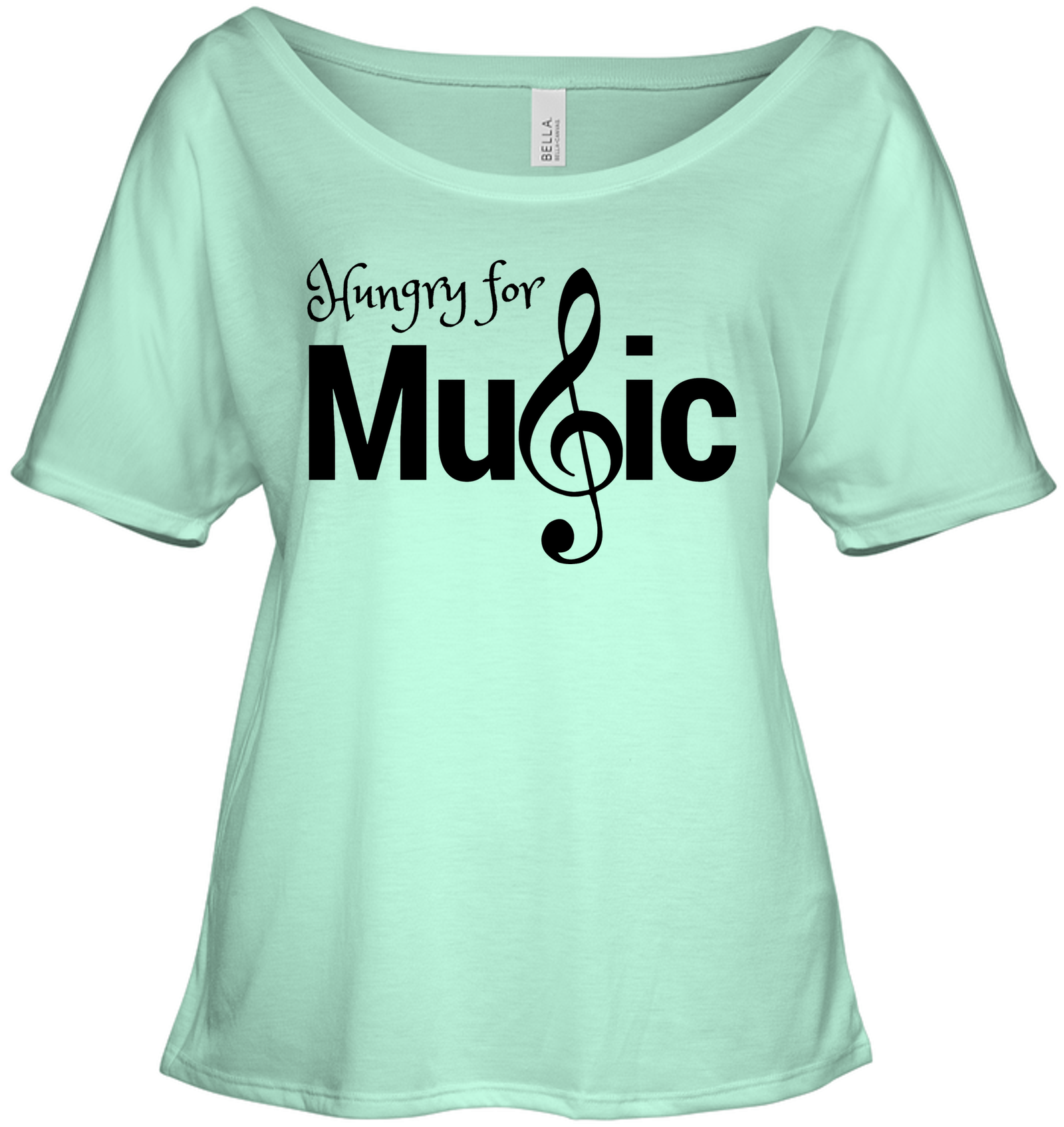 Hungry for Music - Bella + Canvas Women's Slouchy Tee