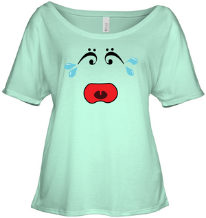 I Miss Music Teary Face - Bella + Canvas Women's Slouchy Tee