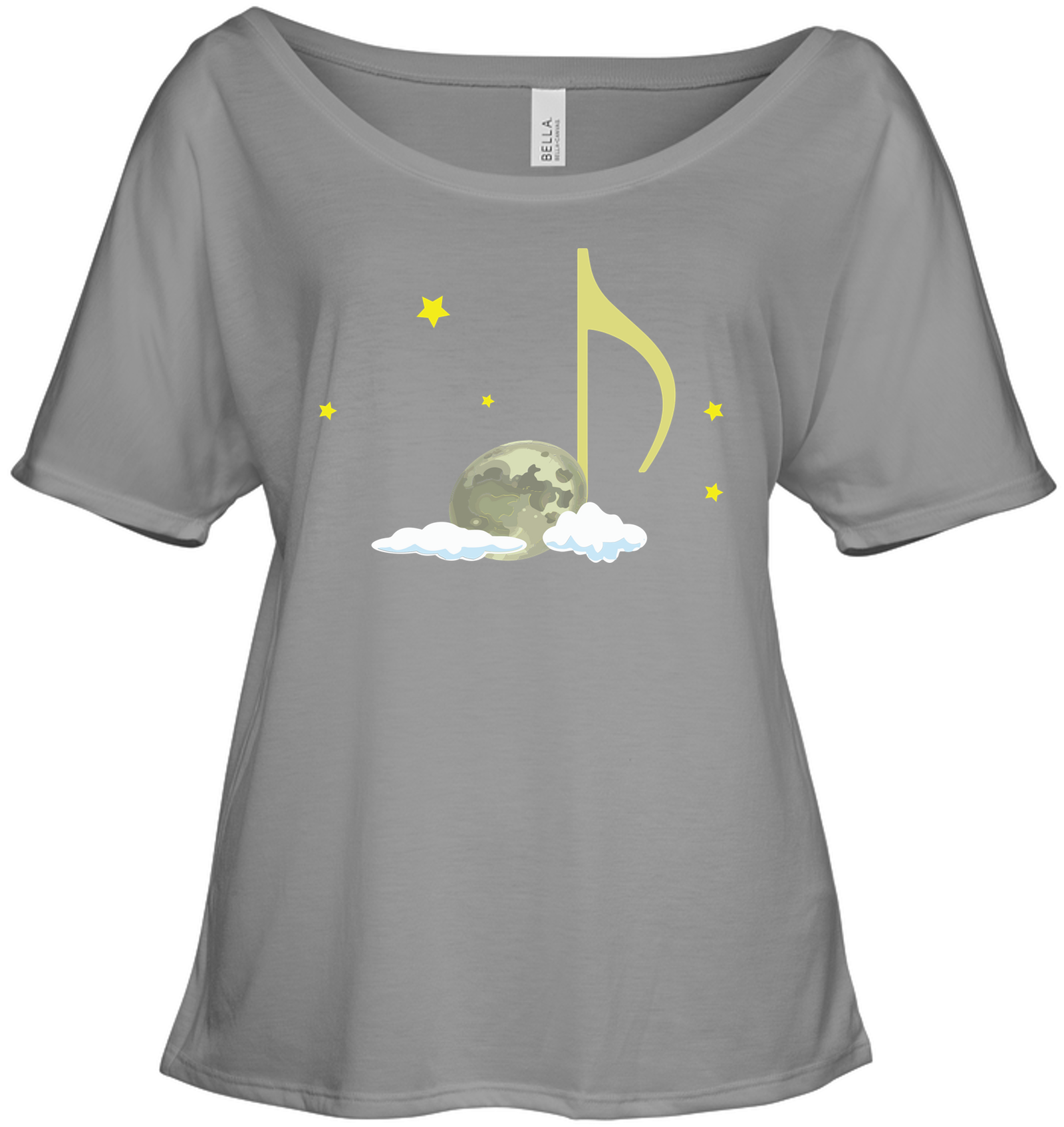 Night Note and stars - Bella + Canvas Women's Slouchy Tee