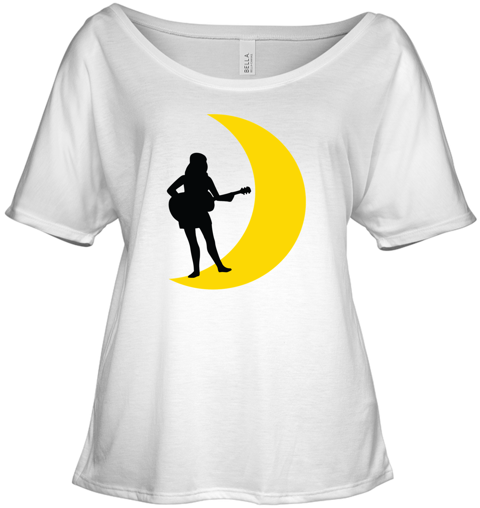 Moonlight Guitar Player - Bella + Canvas Women's Slouchy Tee