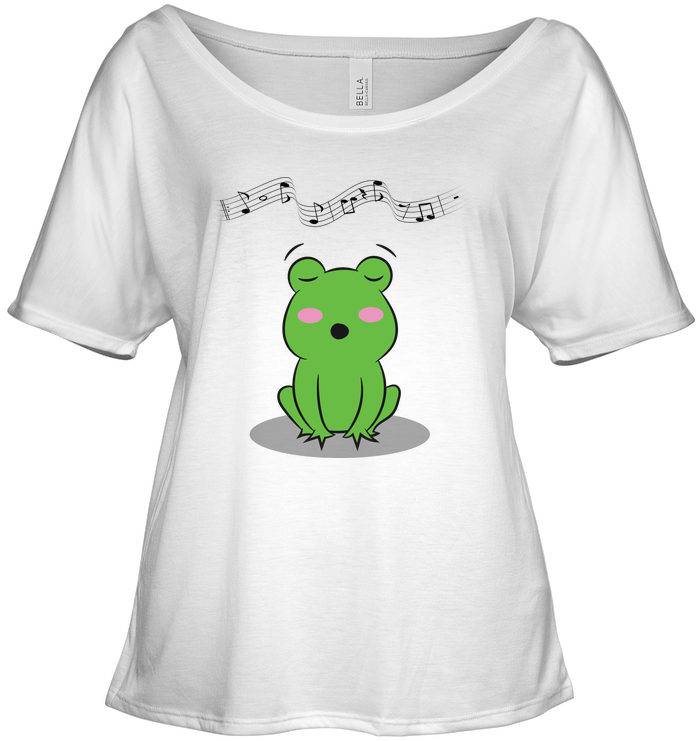 Singing Frog - Bella + Canvas Women's Slouchy Tee