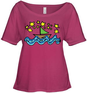 Sailing Under the Stars - Bella + Canvas Women's Slouchy Tee