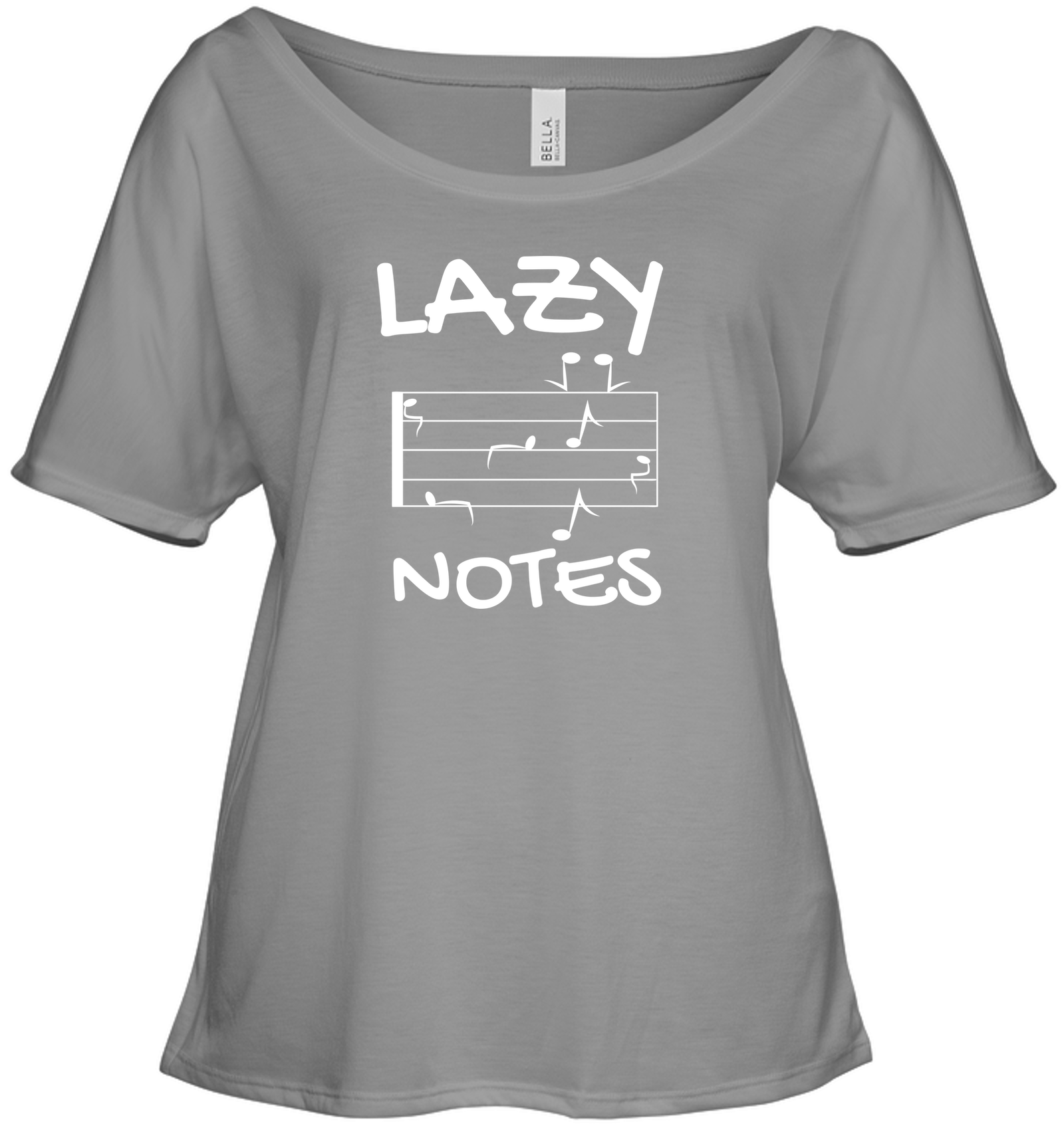 Lazy Notes - Bella + Canvas Women's Slouchy Tee