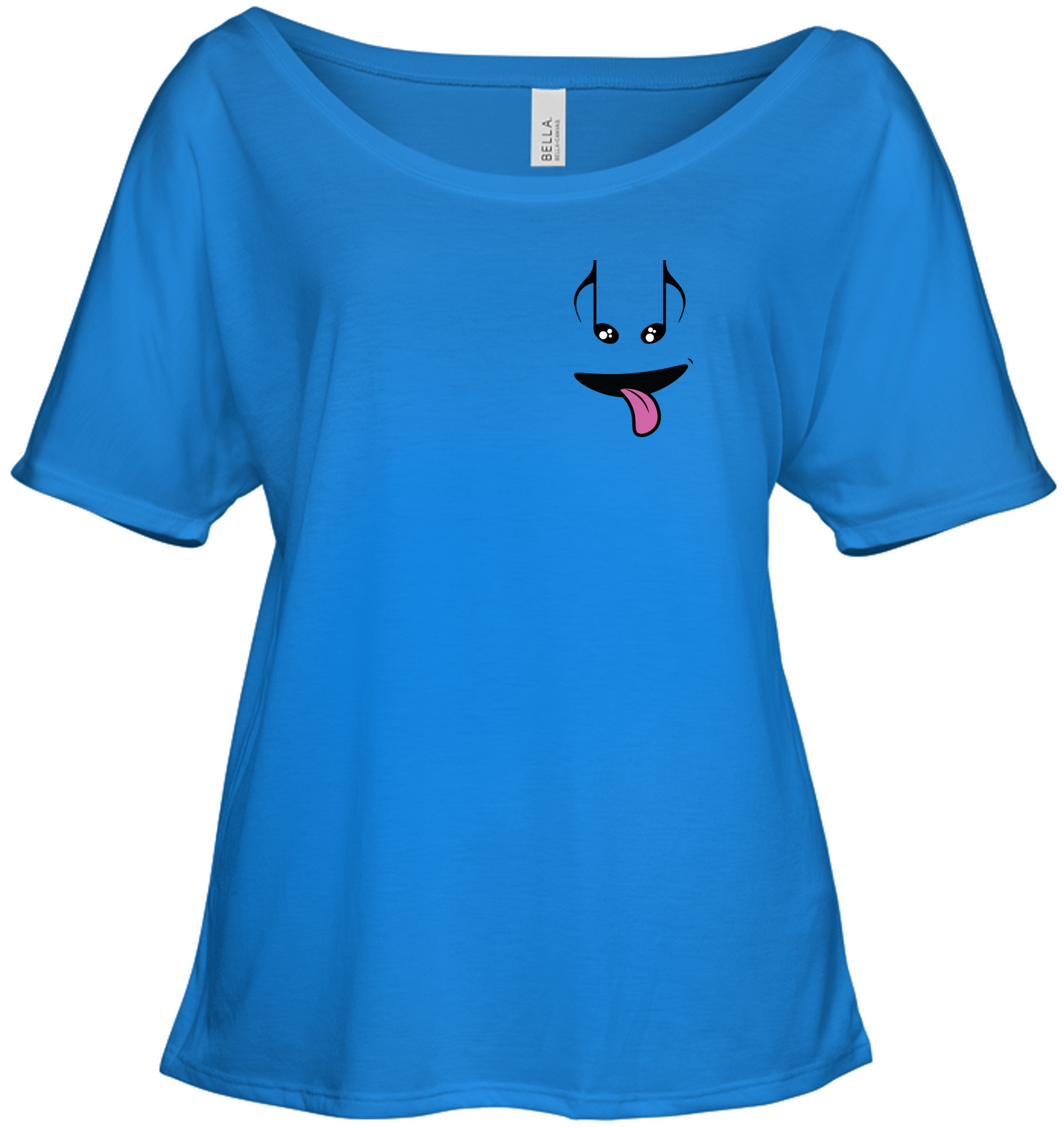 Silly Note Face (Pocket Size) - Bella + Canvas Women's Slouchy Tee