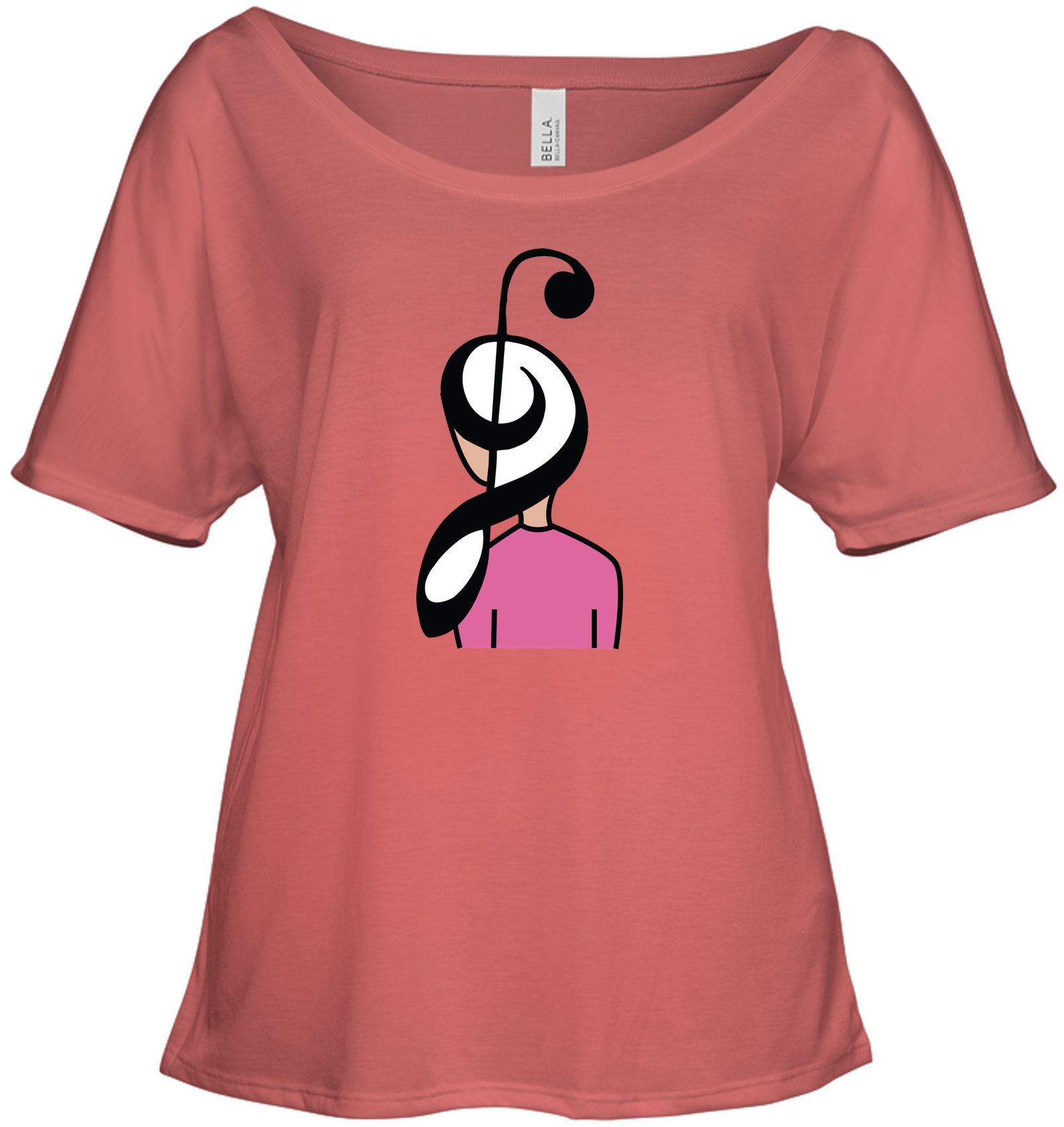 Musical Hairstyle - Bella + Canvas Women's Slouchy Tee