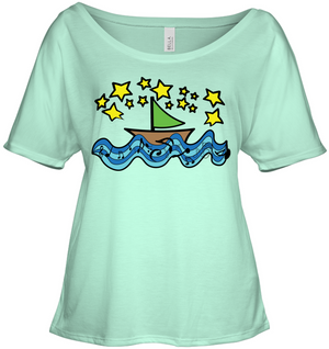 Sailing Under the Stars - Bella + Canvas Women's Slouchy Tee