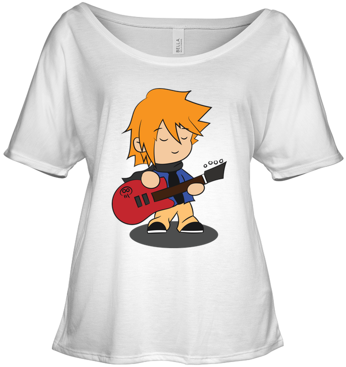 Boy with Guitar - Bella + Canvas Women's Slouchy Tee