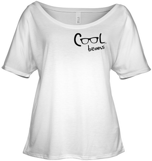 Cool Beans - Black (Pocket Size) - Bella + Canvas Women's Slouchy Tee