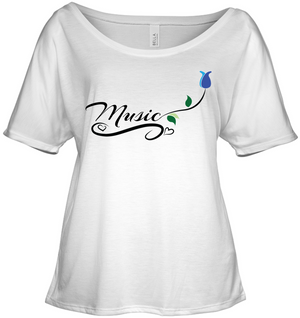Music and Tulips - Bella + Canvas Women's Slouchy Tee