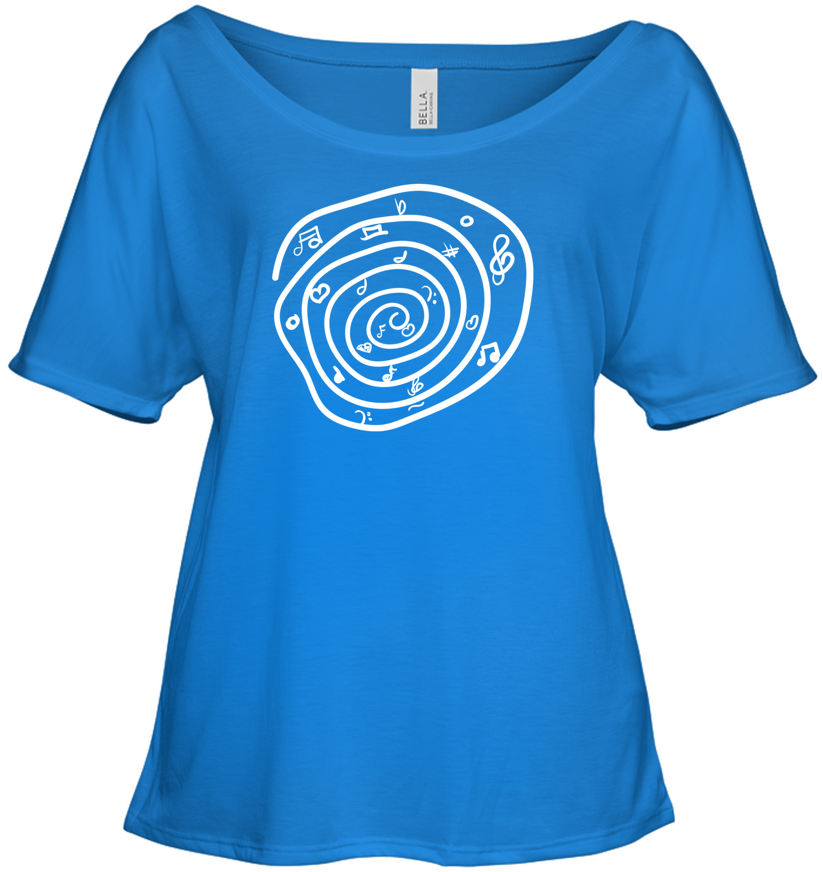 Notes in a Swirl - Bella + Canvas Women's Slouchy Tee