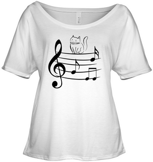 Kitty on a Staff - Bella + Canvas Women's Slouchy Tee