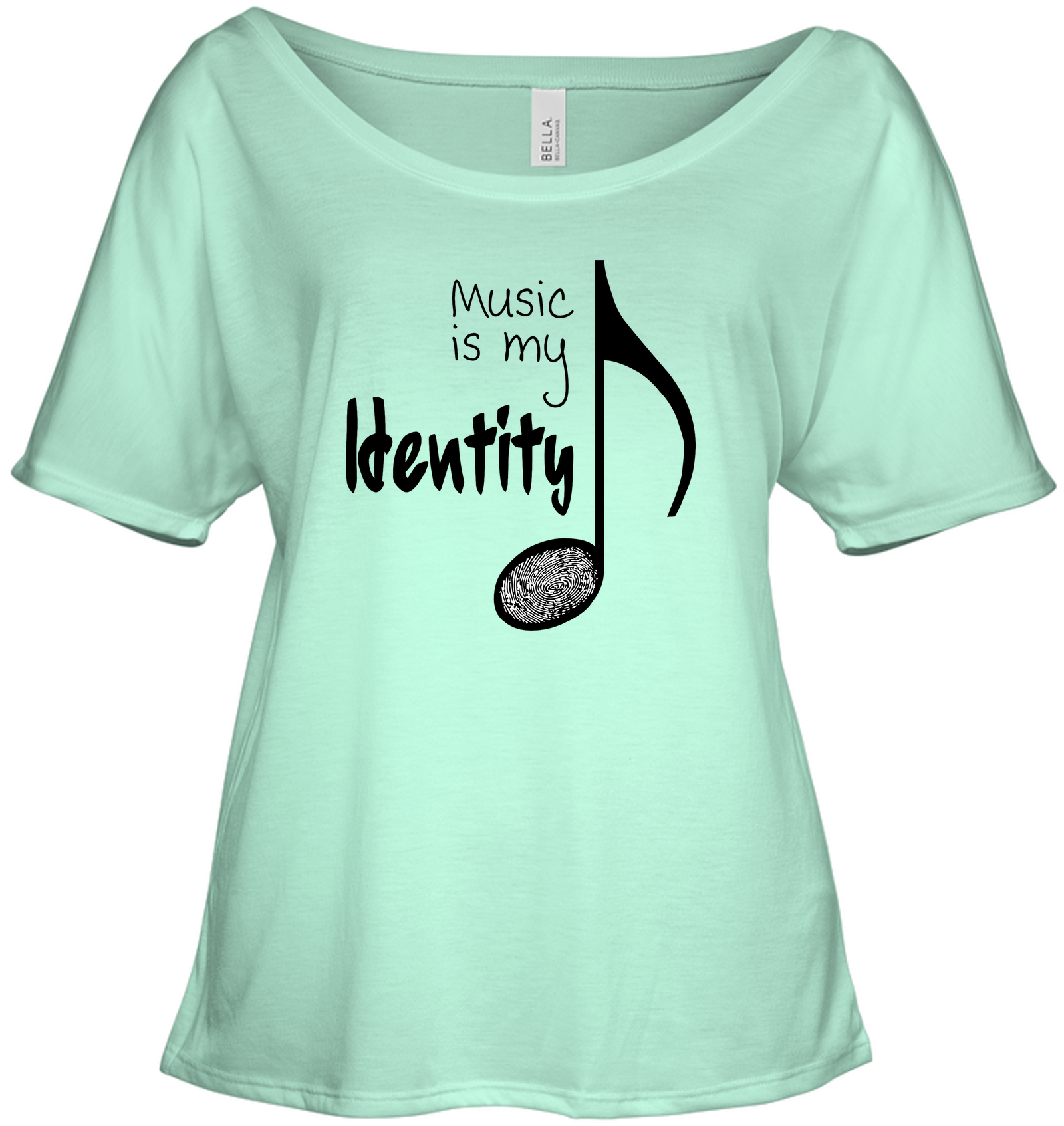 Music is my Identity - Bella + Canvas Women's Slouchy Tee