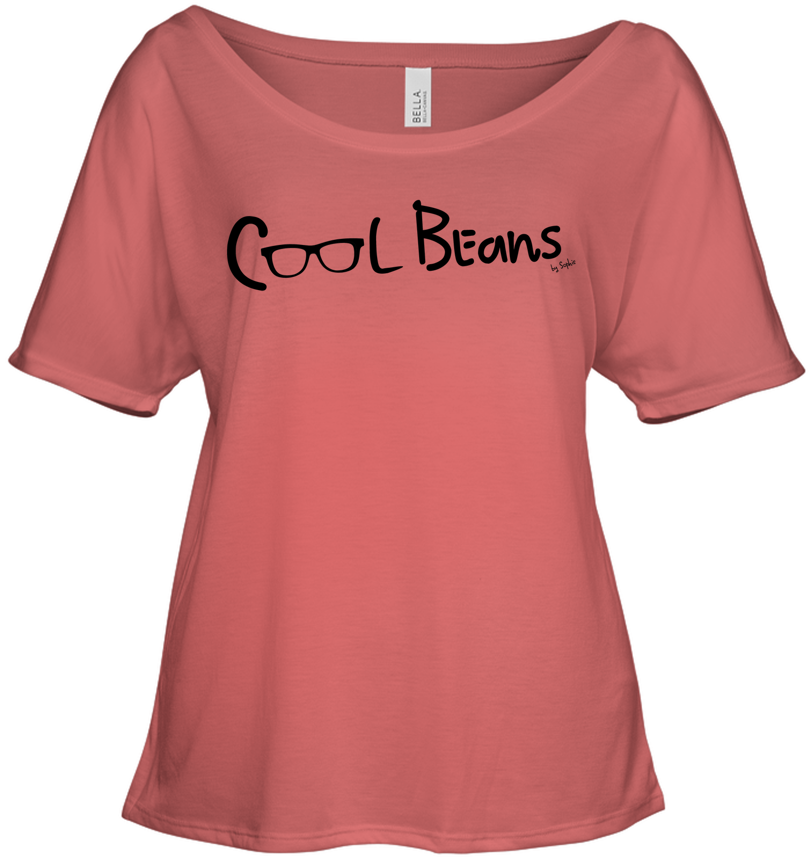 Cool Beans - Black (Style 2) - Bella + Canvas Women's Slouchy Tee