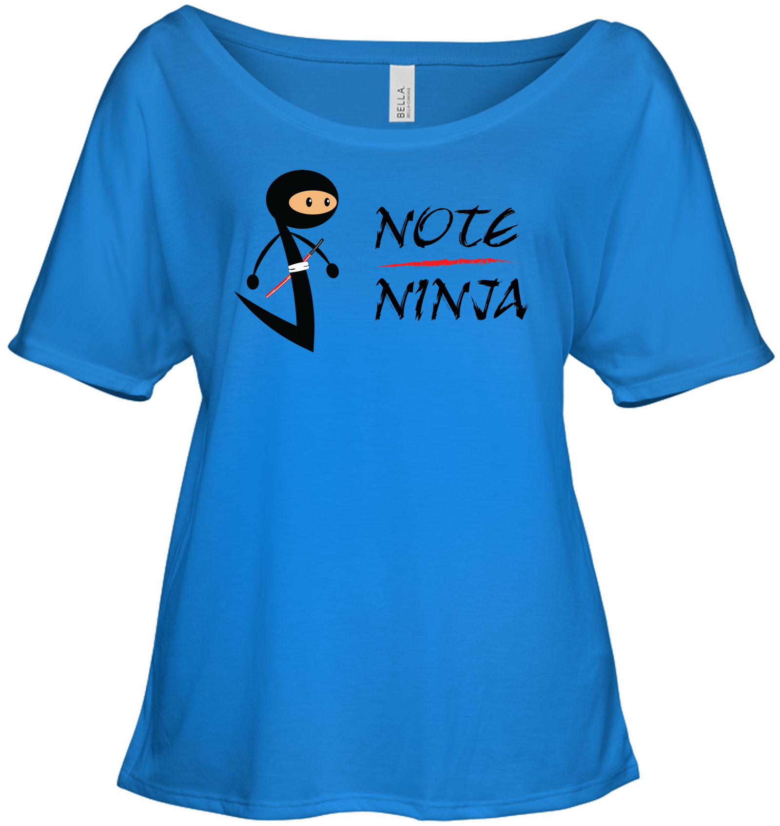 Musical Note Ninja - Bella + Canvas Women's Slouchy Tee