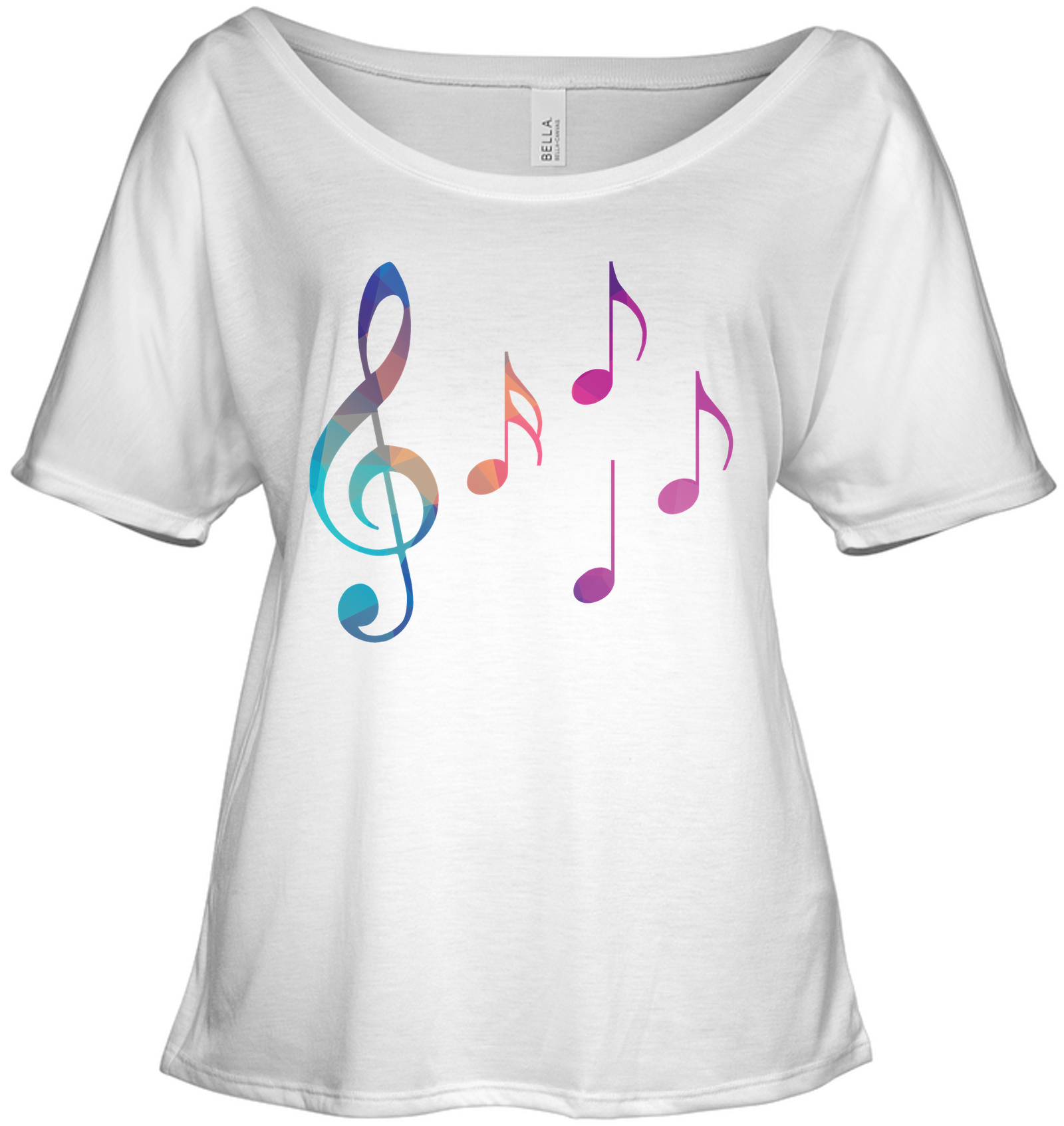 Colorful Notes - Bella + Canvas Women's Slouchy Tee