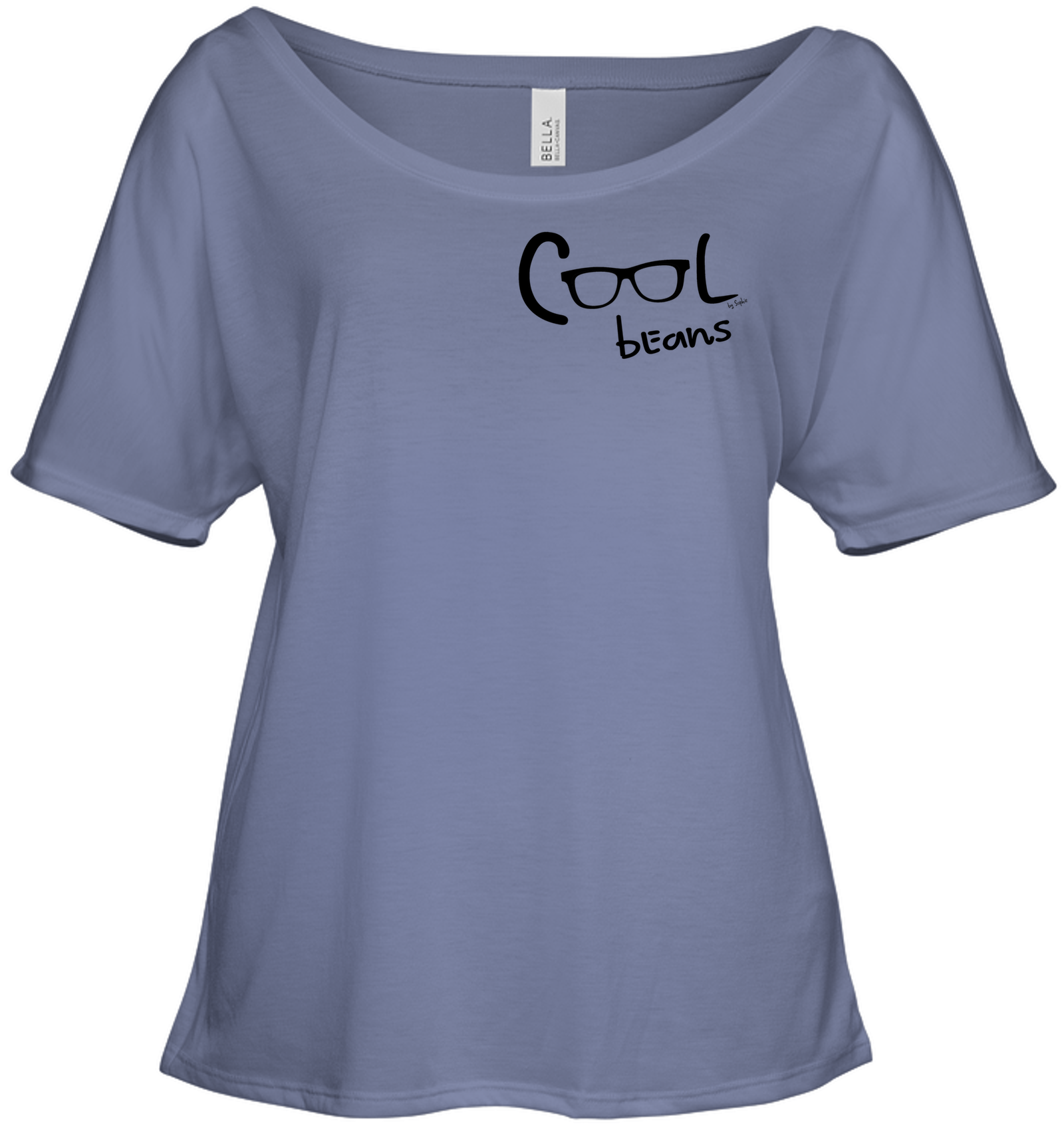 Cool Beans - Black (Pocket Size) - Bella + Canvas Women's Slouchy Tee
