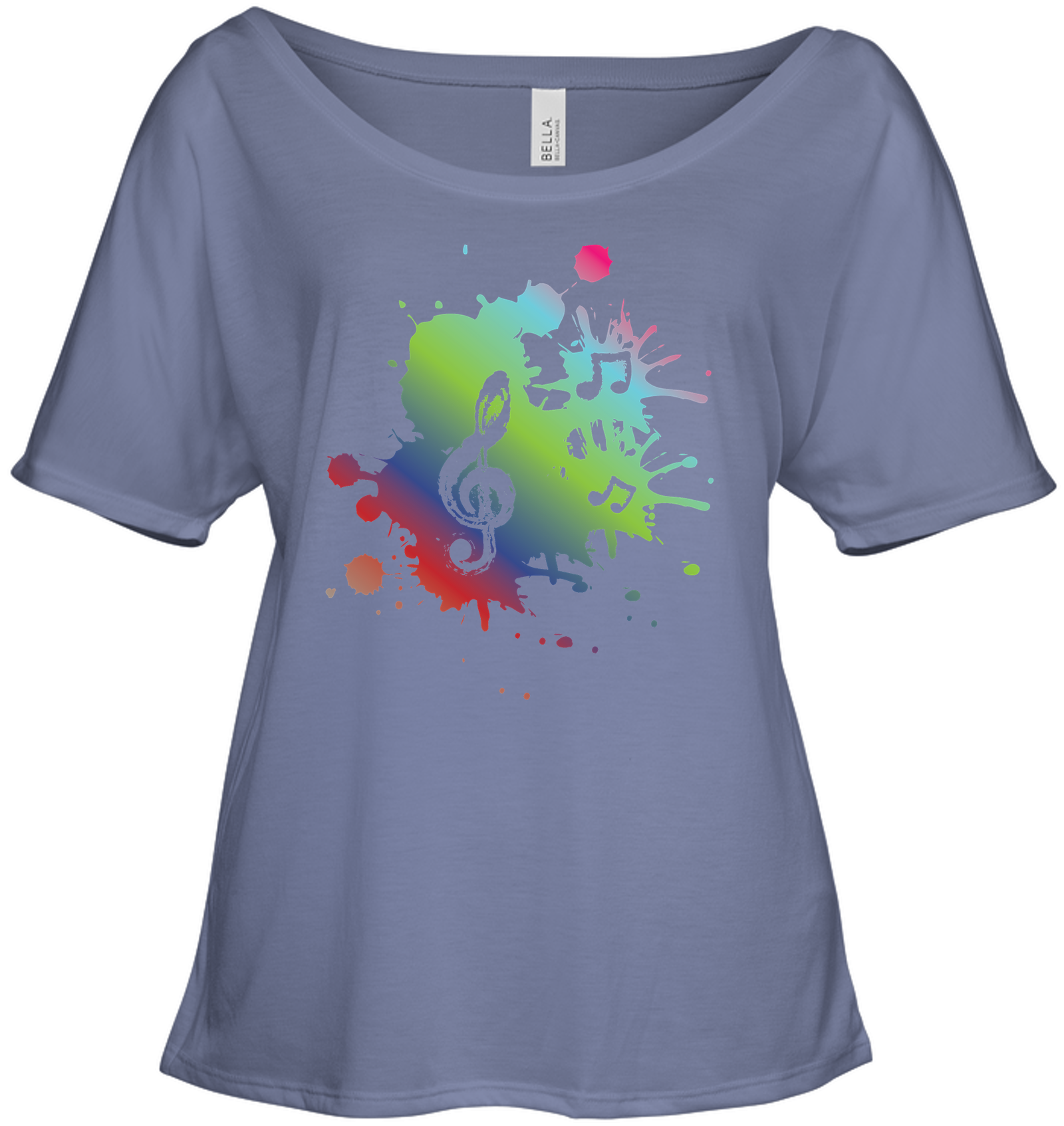 A Colorful Splash of Music - Bella + Canvas Women's Slouchy Tee