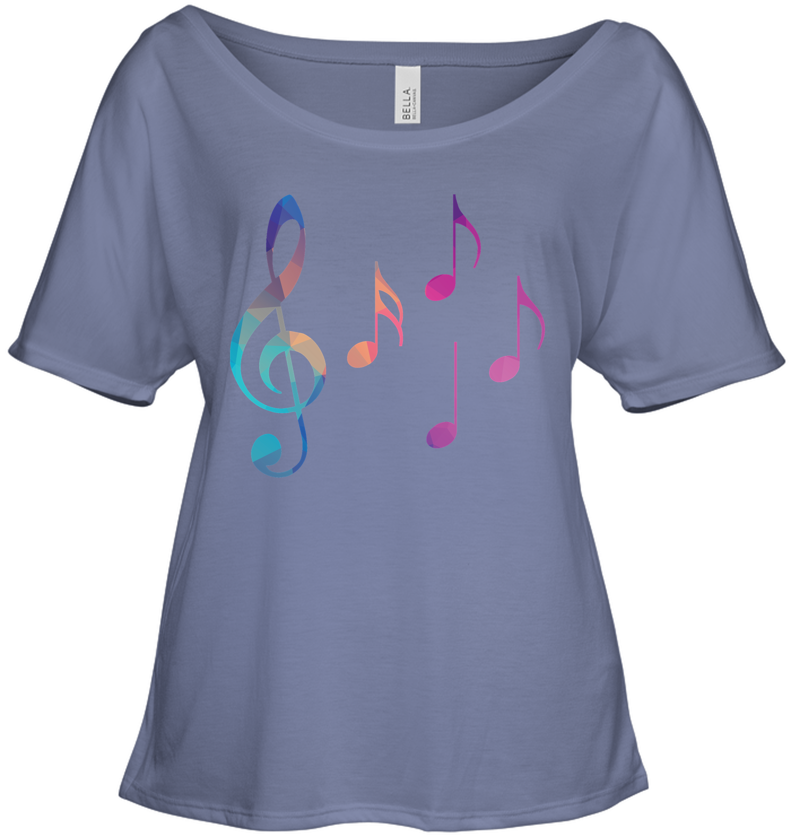 Colorful Notes - Bella + Canvas Women's Slouchy Tee