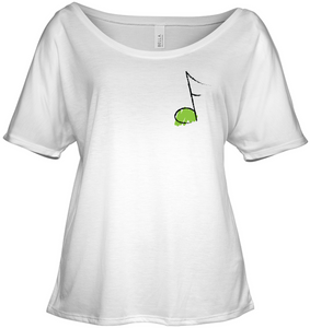 Green Note (Pocket Size) - Bella + Canvas Women's Slouchy Tee