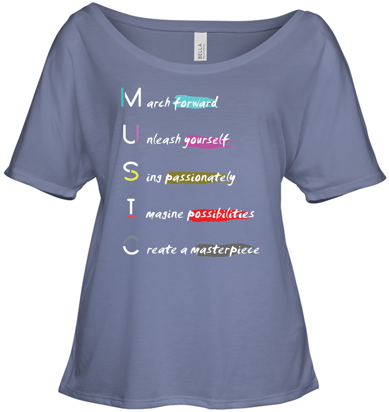 Unleash your Musical Masterpiece - Bella + Canvas Women's Slouchy Tee