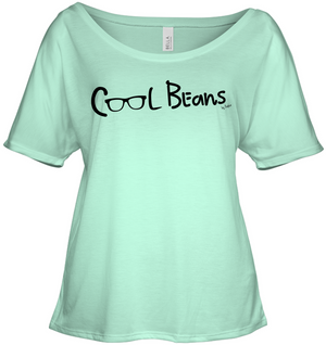 Cool Beans - Black (Style 2) - Bella + Canvas Women's Slouchy Tee