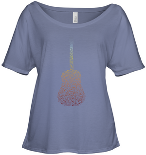 Guitar made of Notes - Bella + Canvas Women's Slouchy Tee