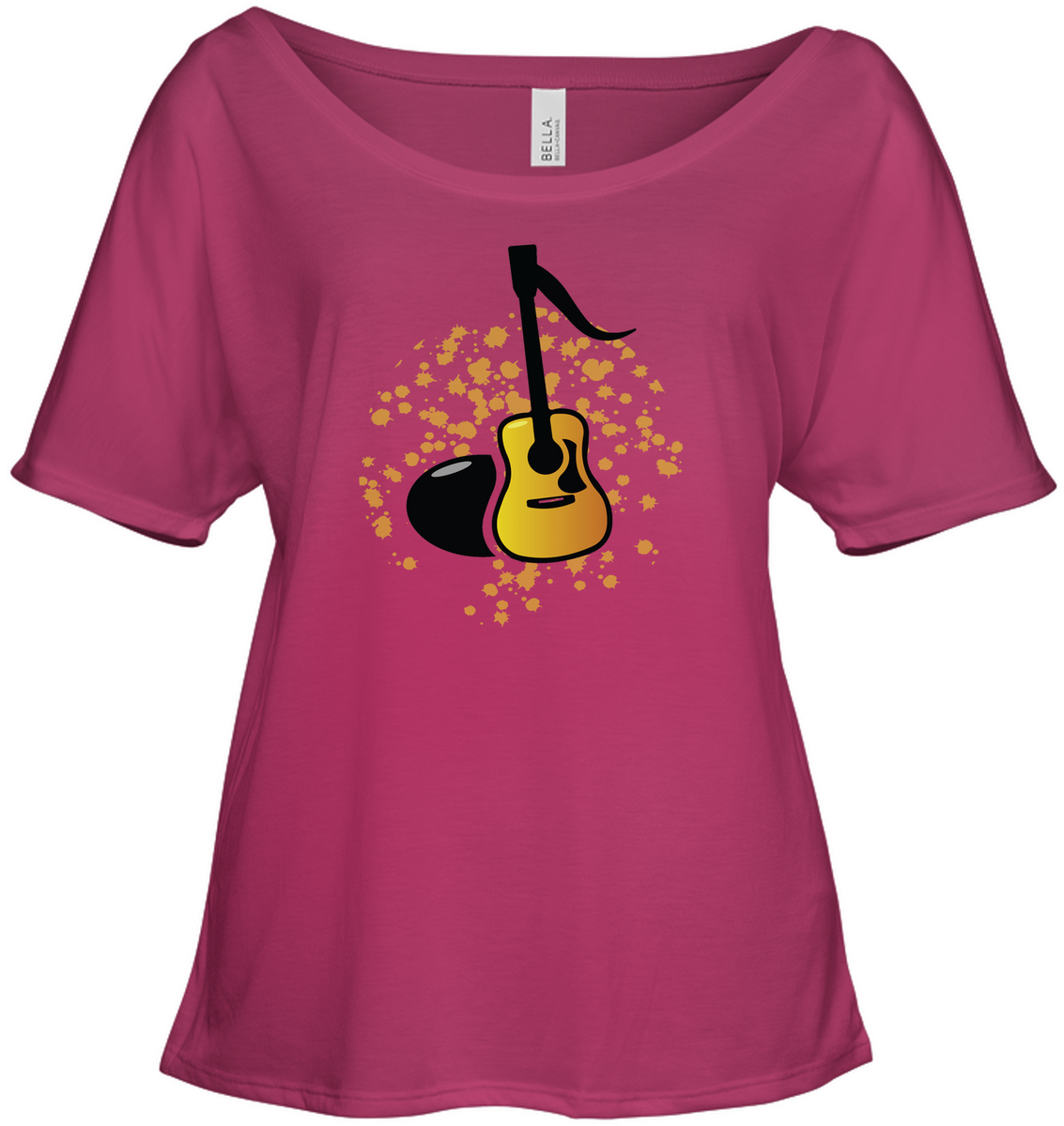 Acoustic Guitar Note - Bella + Canvas Women's Slouchy Tee – I Just LOVE ...