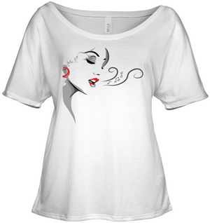 Woman Singing a Tune - Bella + Canvas Women's Slouchy Tee