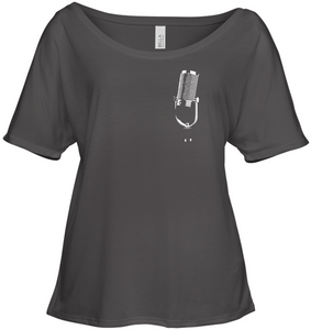 The Mic (Pocket Size) - Bella + Canvas Women's Slouchy Tee