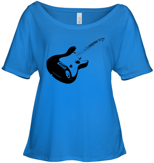 Cool black electric guitar - Bella + Canvas Women's Slouchy Tee